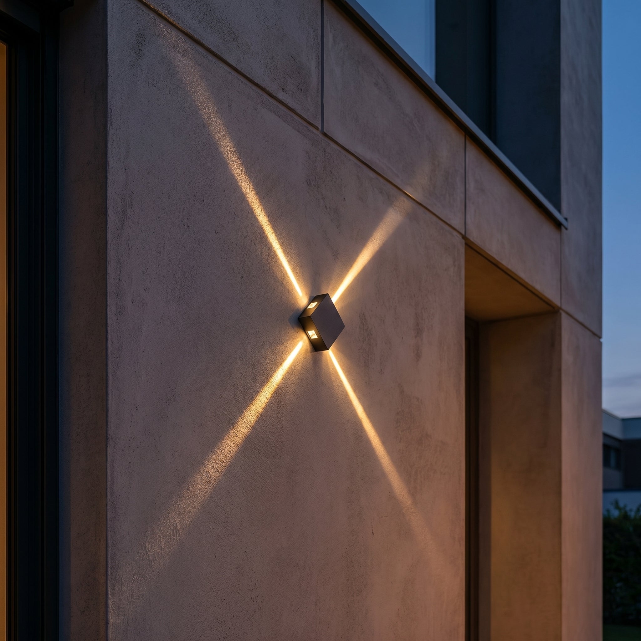 Wasserdichte LED Wandleuchte mit Vier - Strahl - Lichteffekt - Wandleuchten - Voldeva