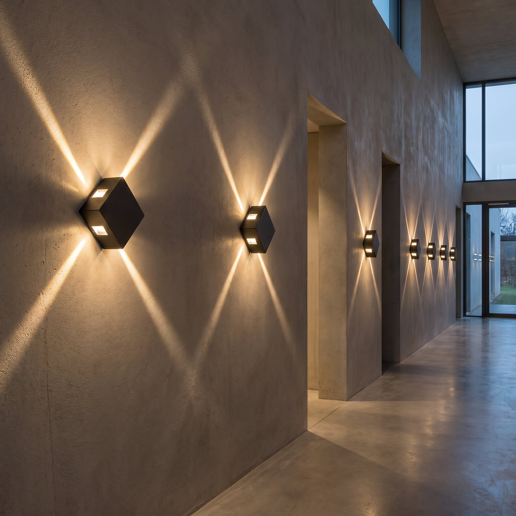 Wasserdichte LED Wandleuchte mit Vier - Strahl - Lichteffekt - Wandleuchten - Voldeva