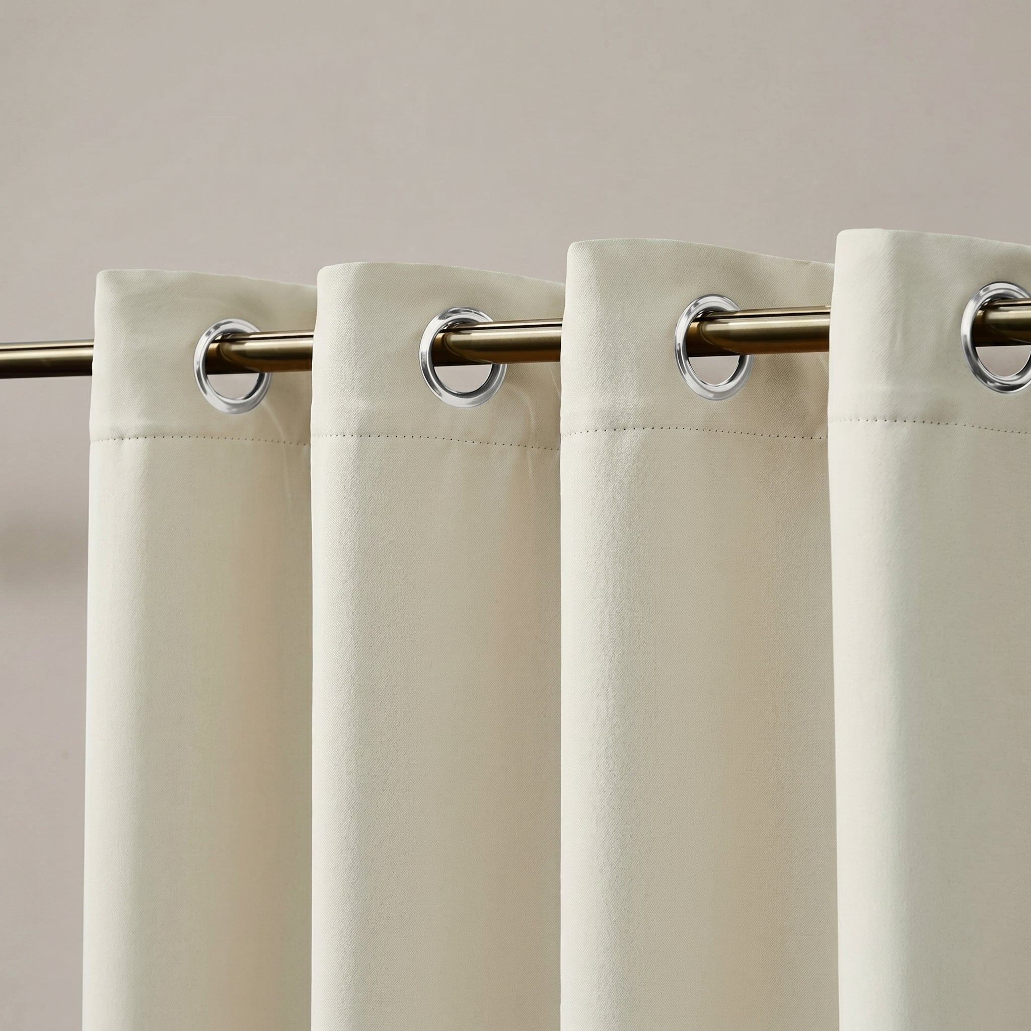 Wasserdichte Outdoor Verdunkelungsvorhänge mit Ösen - Außenvorhänge - Beige - Voldeva