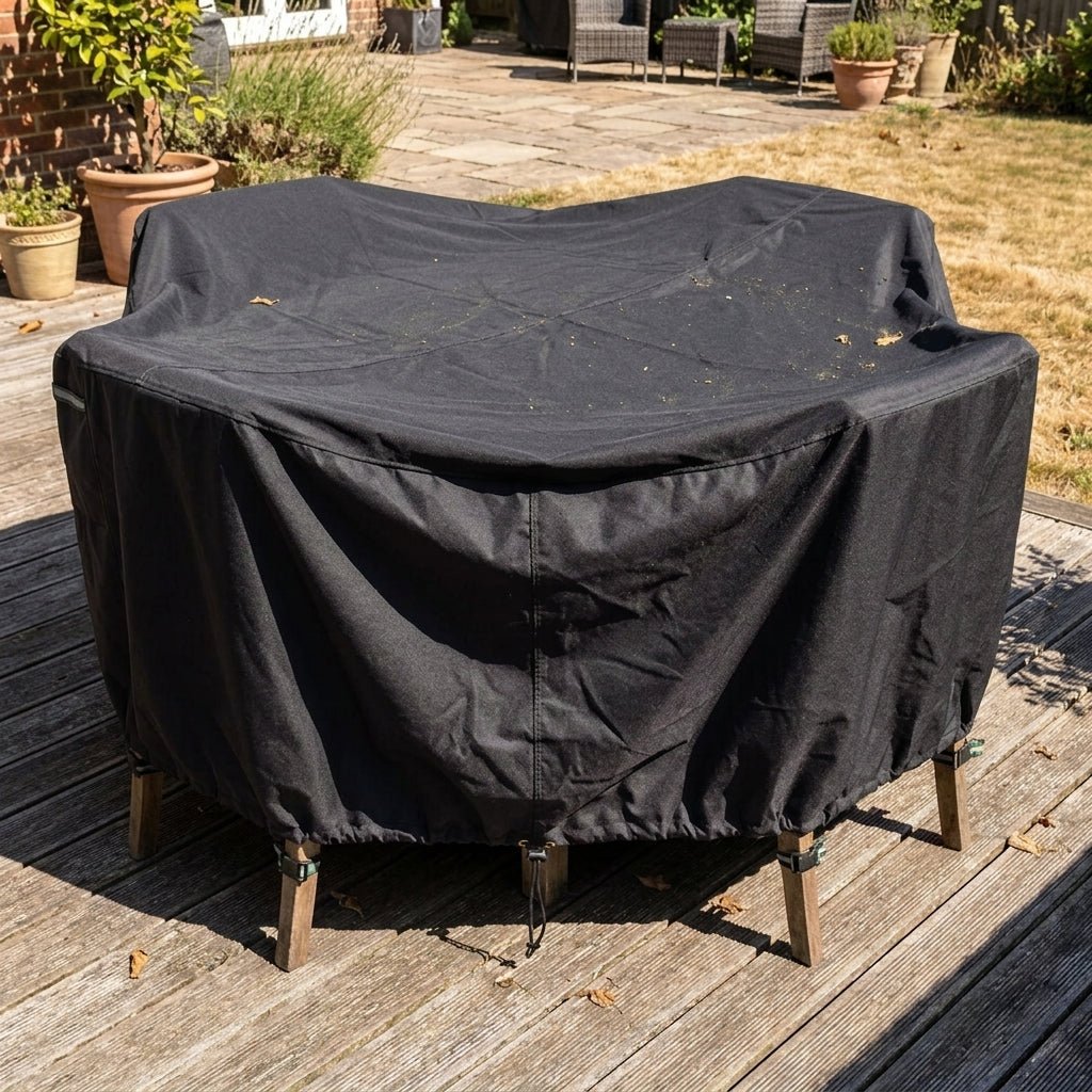 Wasserdichte Runde Gartenmöbel Schutzabdeckung - Outdoor Furniture Covers - Schwarz - Voldeva