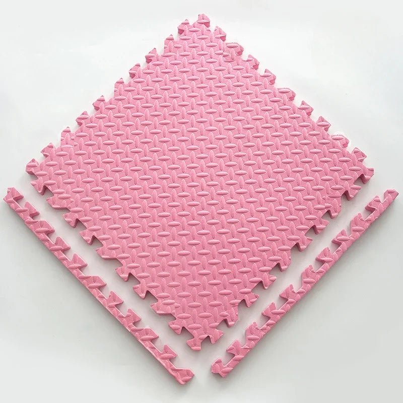 Weiche Puzzle - Spielmatte Für Kinder - Wohnzimmer - 10 Stk. Rosa - Voldeva