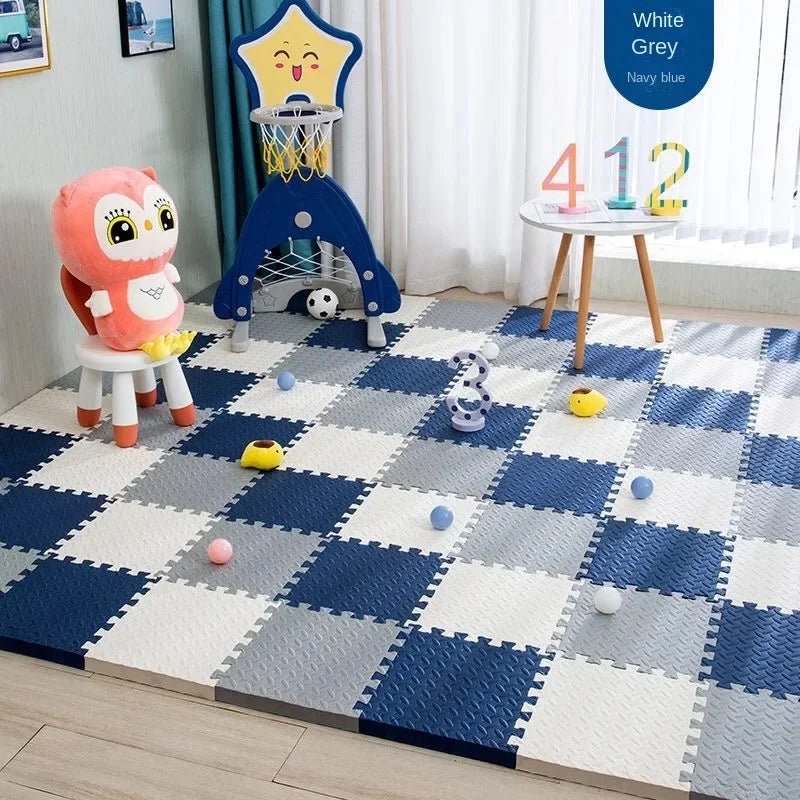 Weiche Puzzle - Spielmatte Für Kinder - Wohnzimmer - 10 Stk. Gelb - Voldeva