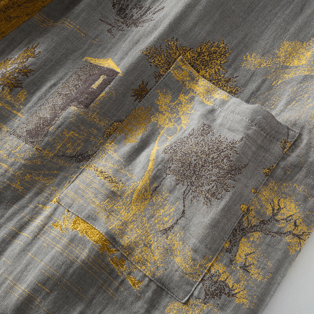 Weicher Kimono - Bademantel aus Bio - Baumwolle für Zuhause - Bademantel - Voldeva