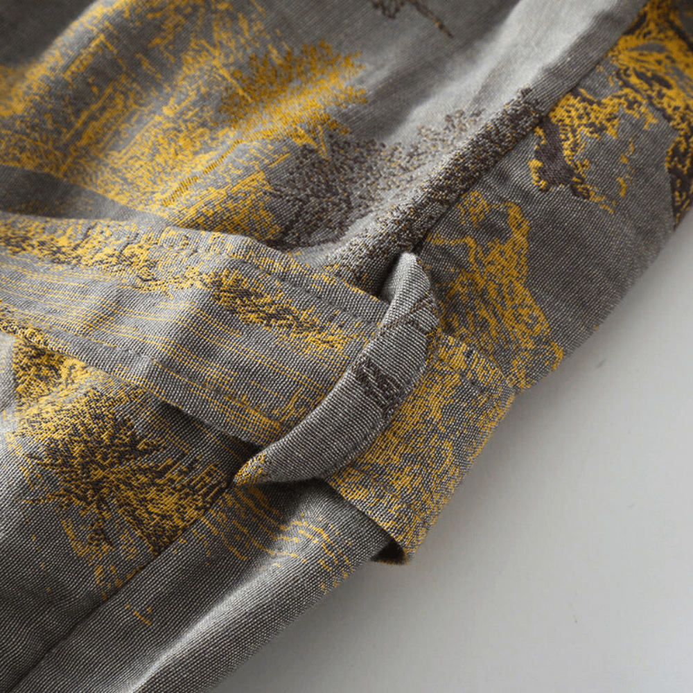 Weicher Kimono - Bademantel aus Bio - Baumwolle für Zuhause - Bademantel - Voldeva