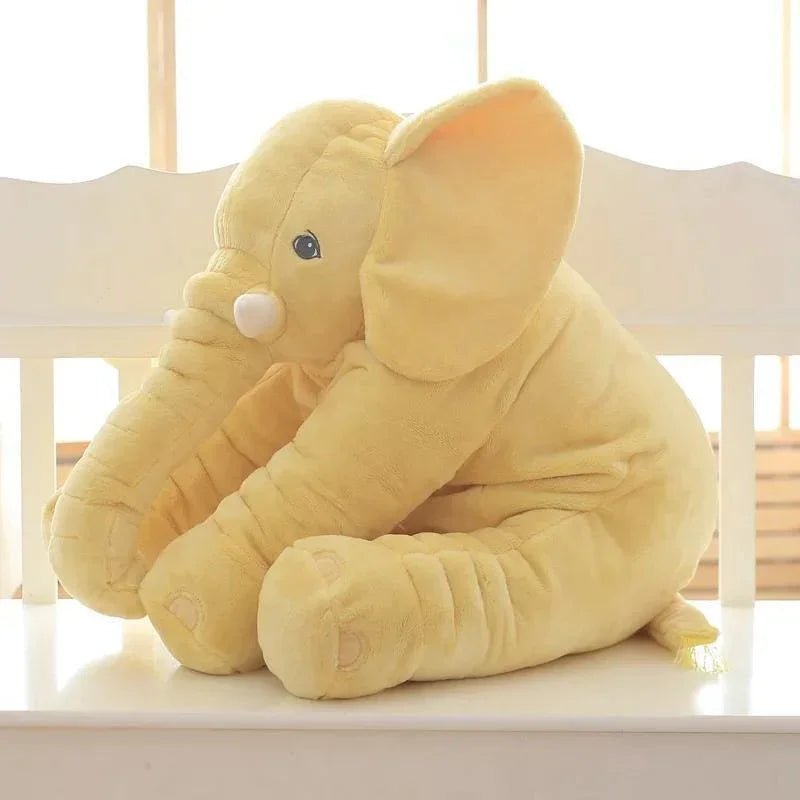 Weiches Elefanten Kuscheltier als gemütliches Dekokissen - Kuscheltier - Gelb - Voldeva