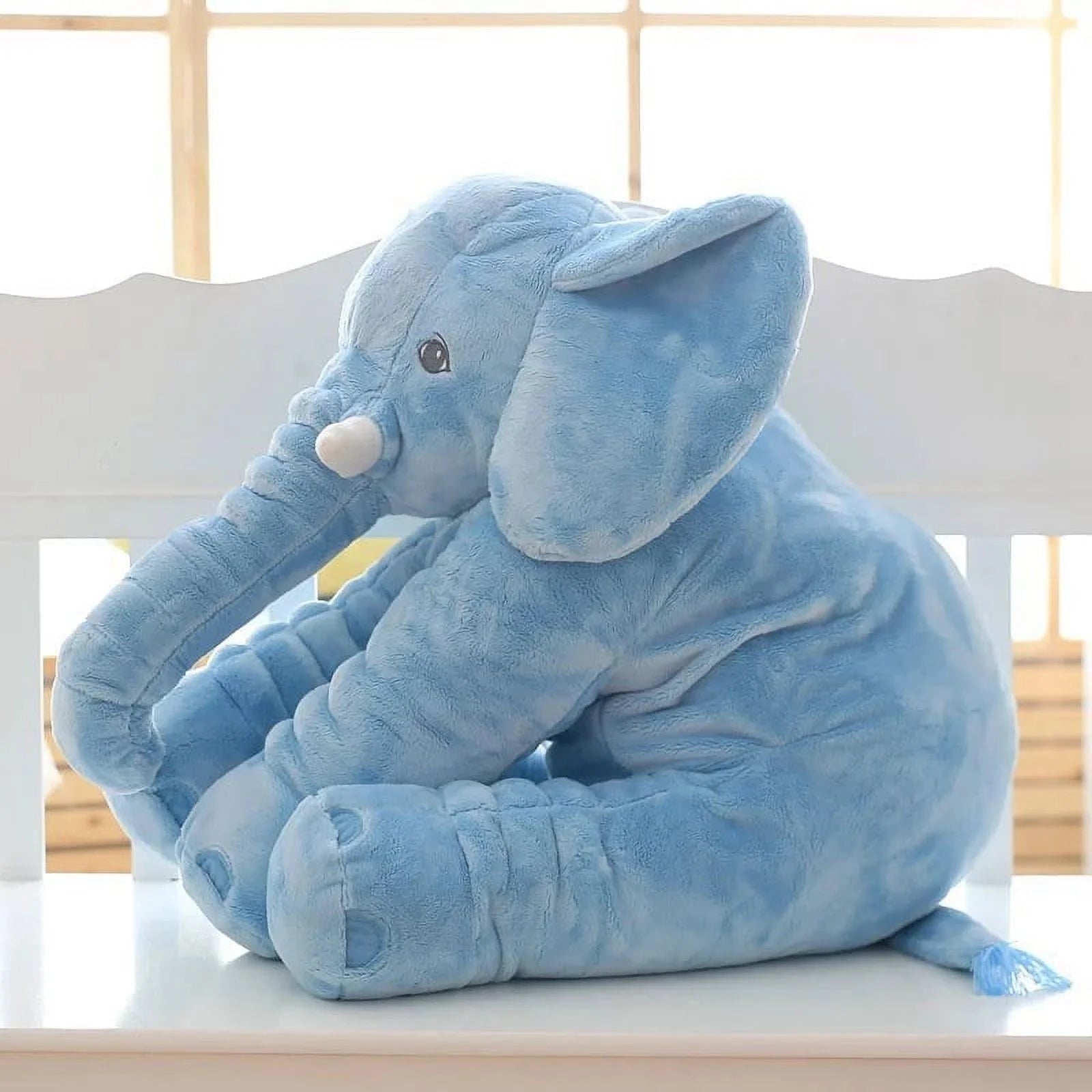 Weiches Elefanten Kuscheltier als gemütliches Dekokissen - Kuscheltier - Blau - Voldeva