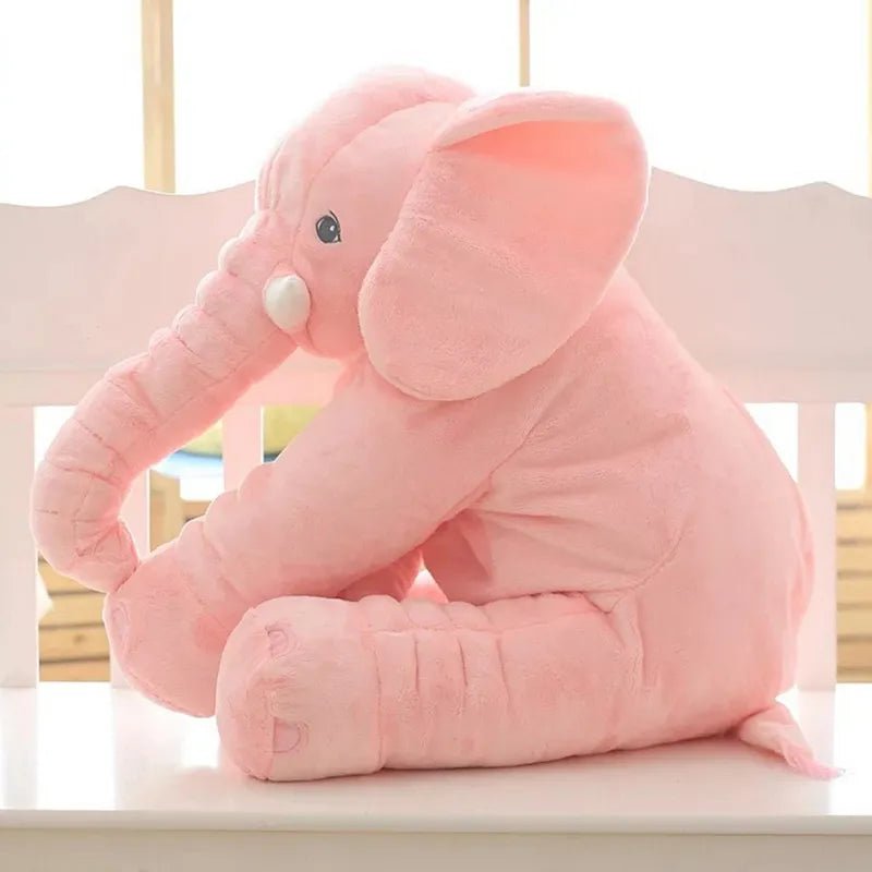 Weiches Elefanten Kuscheltier als gemütliches Dekokissen - Kuscheltier - Rosa - Voldeva