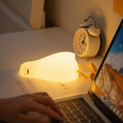 Weiches LED Nachtlicht Niedliches Tierdesign - Nachtlicht - Faule Ente - Voldeva