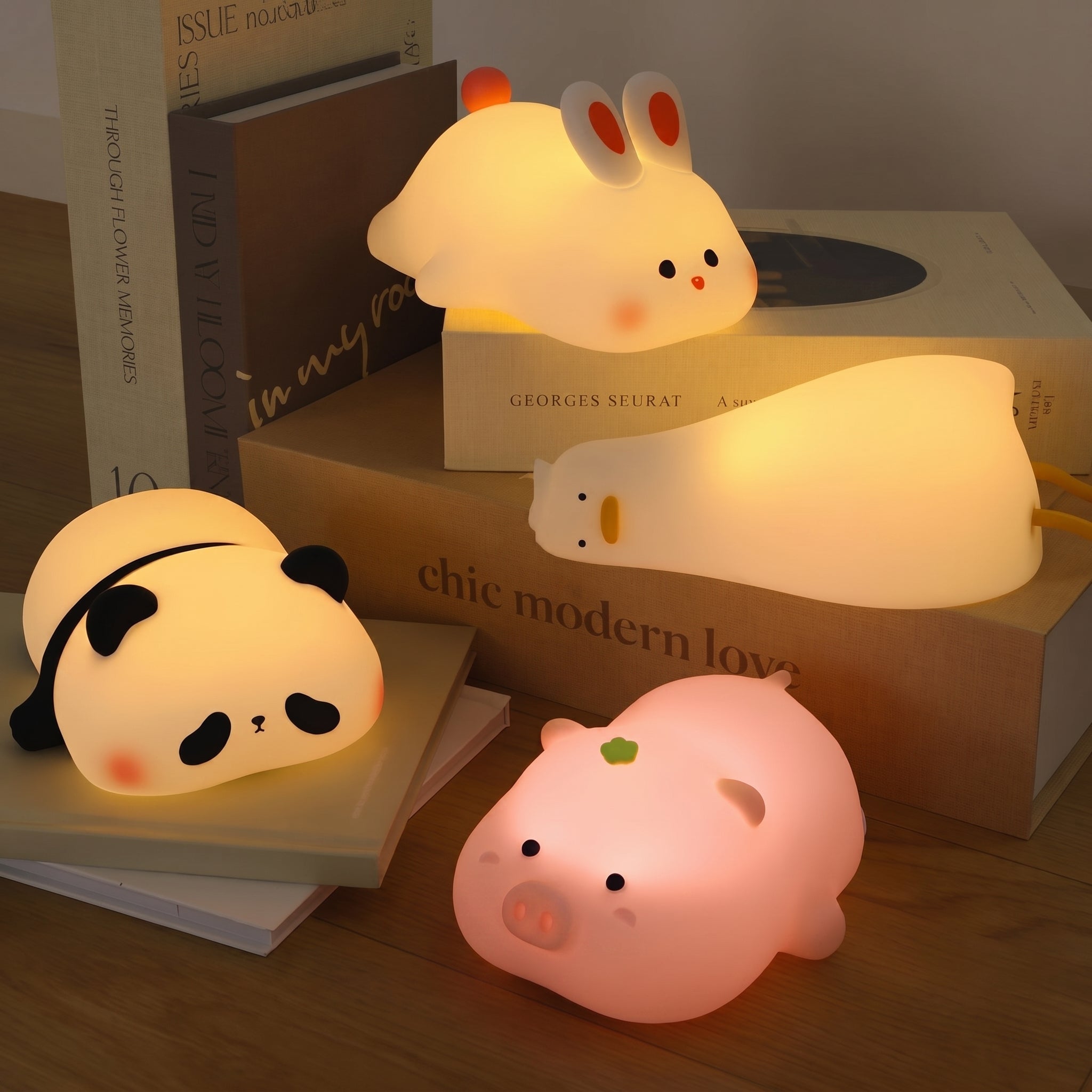 Weiches LED Nachtlicht Niedliches Tierdesign - Nachtlicht - Kürbis - Voldeva