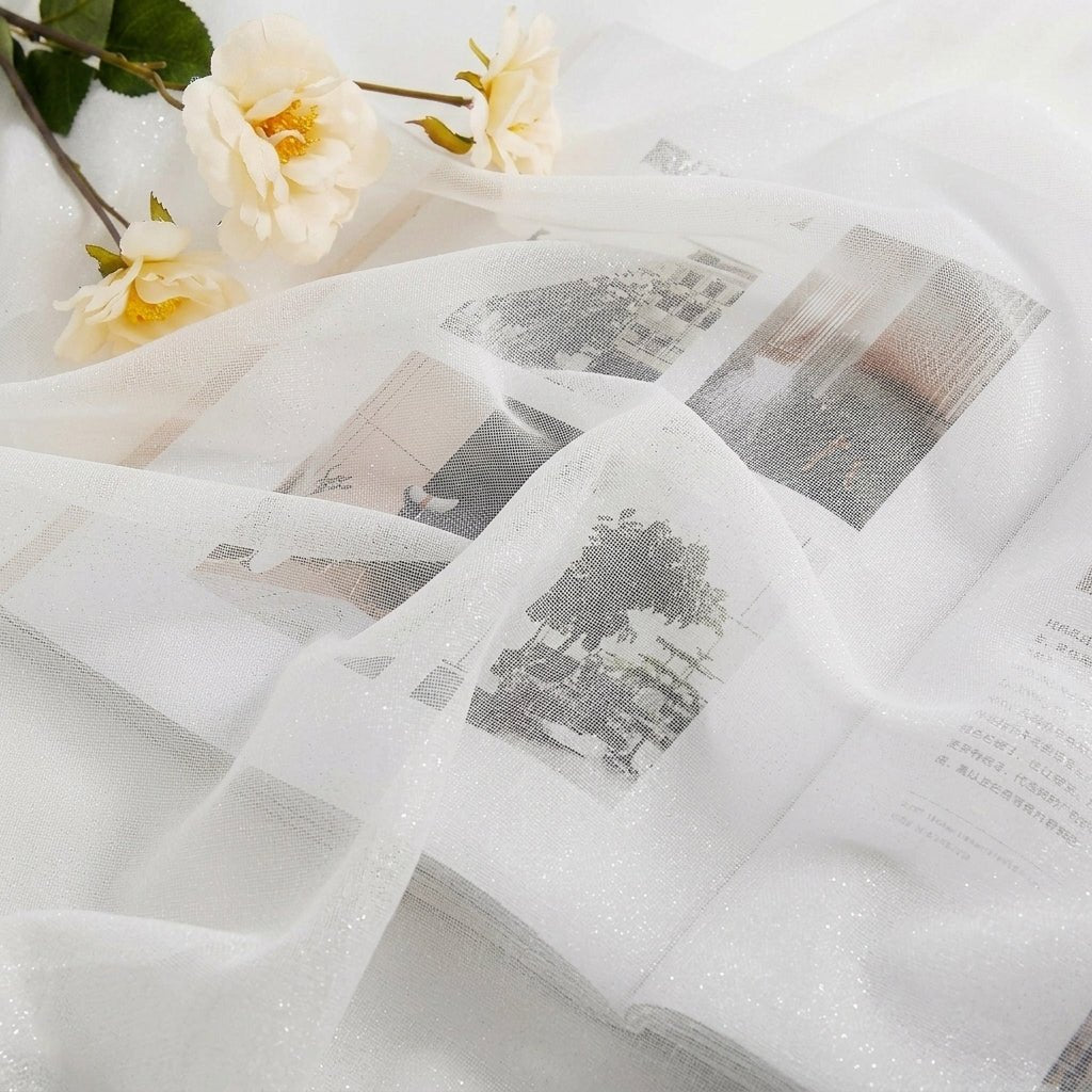 Weißer Outdoor Scheirgardine mit Schlaufen - Außenvorhänge - Weiß - Voldeva