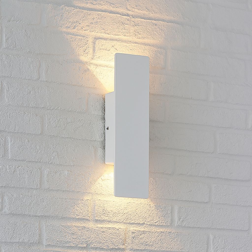 Rechteckige LED - Außenwandleuchte mit Auf - und Abstrahlung - Wandleuchten - 6W - Voldeva