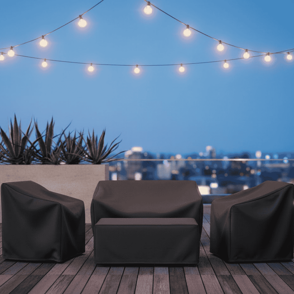 Wetterfeste Schutzhüllen für Gartenmöbel im Set - Möbelabdeckung - Voldeva