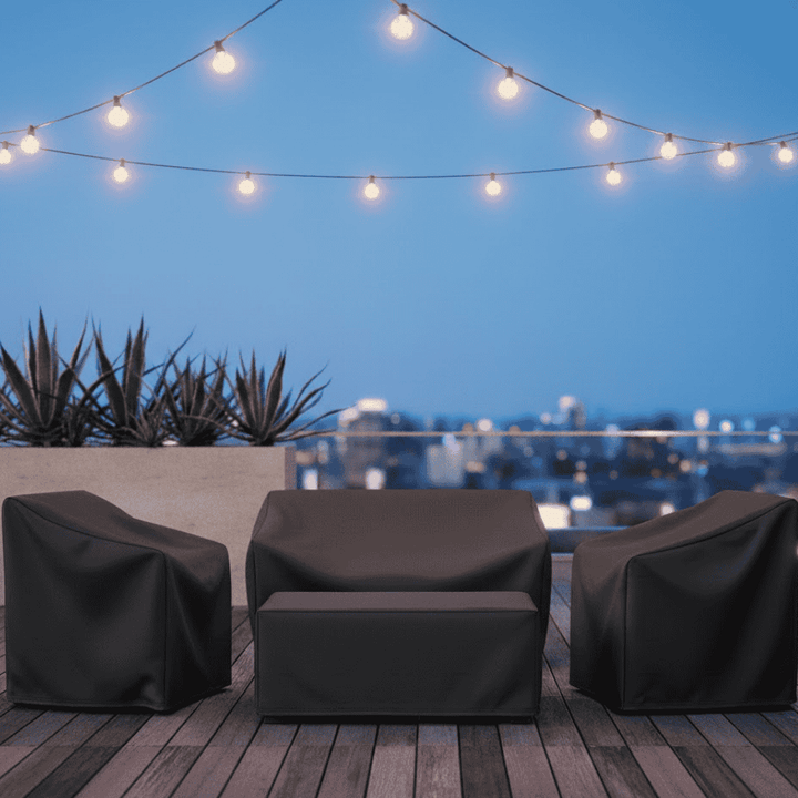 Wetterfeste Schutzhüllen für Gartenmöbel im Set - Möbelabdeckung - Voldeva