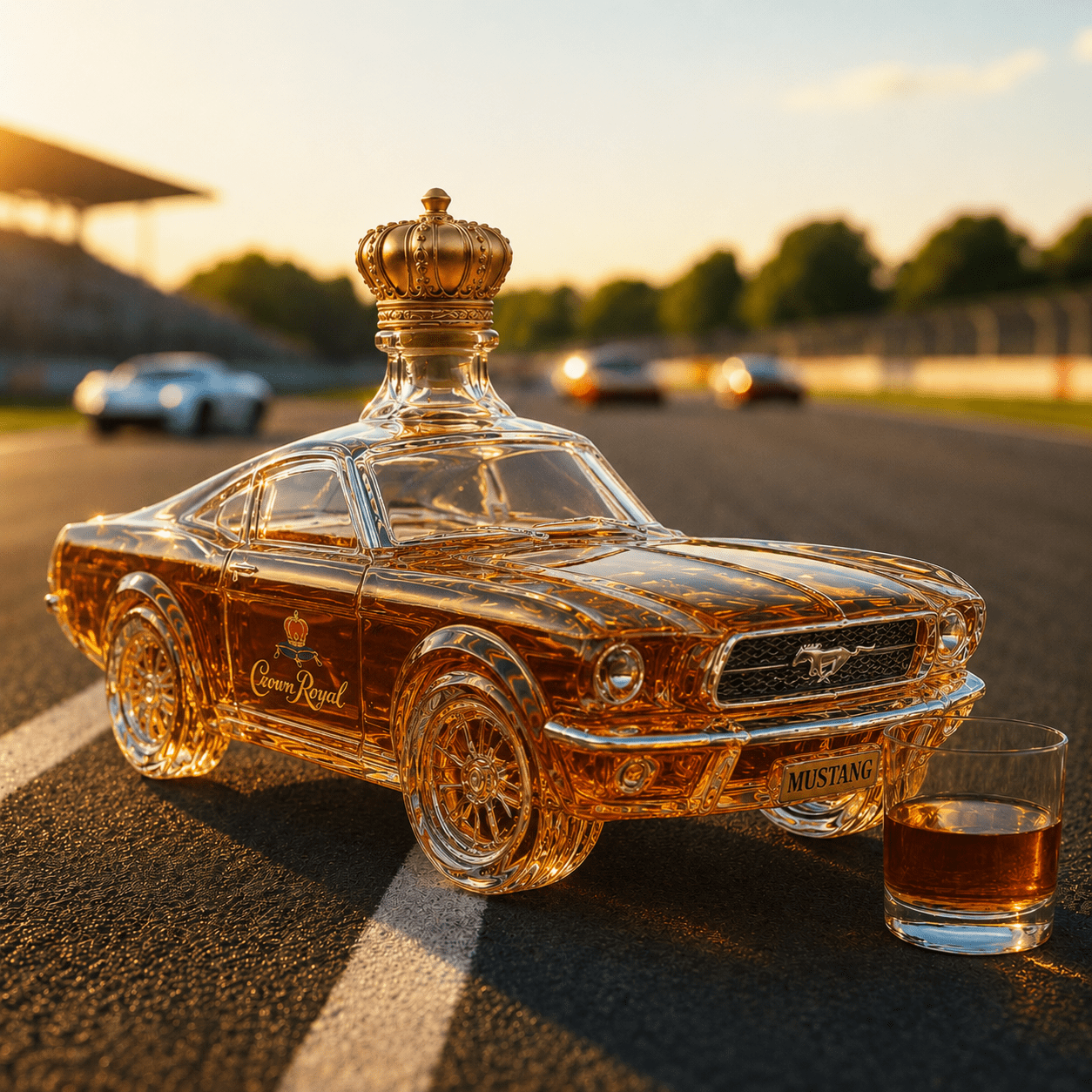 Whiskey Dekanter Im Mustang Design Für Stilvolles Servieren - Dekorative Accessoires - Crown Royale - Voldeva