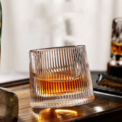 Whiskeygläser Mit Rotierendem Boden Für Aromatisches Genießen - Küche & Essbereich - Edle Streifen - Voldeva