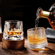 Whiskeygläser Mit Rotierendem Boden Für Aromatisches Genießen - Küche & Essbereich - Edle Streifen - Voldeva
