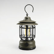 Wiederaufladbares Vintage LED Campinglaterne - Campinglaterne - Olivgrün - Voldeva