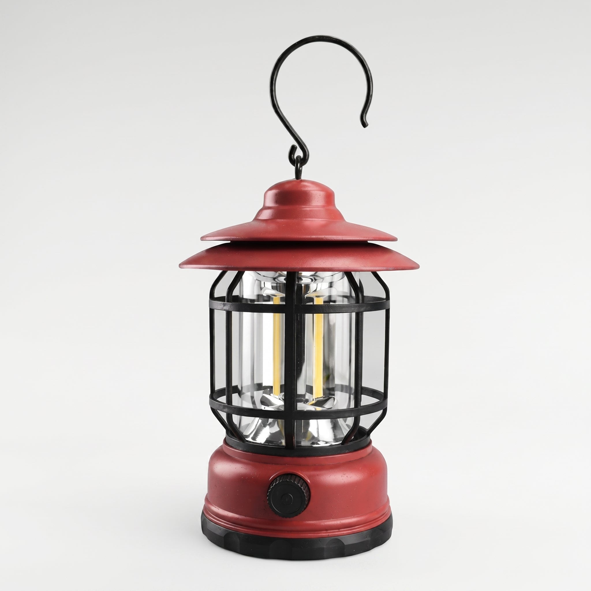 Wiederaufladbares Vintage LED Campinglaterne - Campinglaterne - Rot - Voldeva