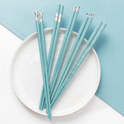Wiederverwendbare Essstäbchen 5er - Set - Essstäbchen - Blau - Voldeva