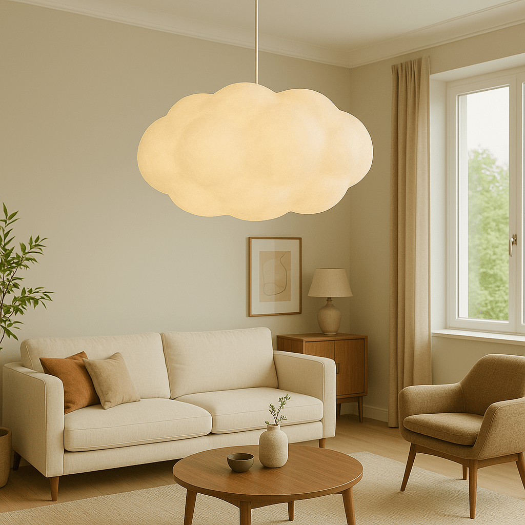 Wolkenförmige LED Pendelleuchte für Wohnbereich und Essecke - Pendant Light Fixtures - 80x35 cm - Voldeva