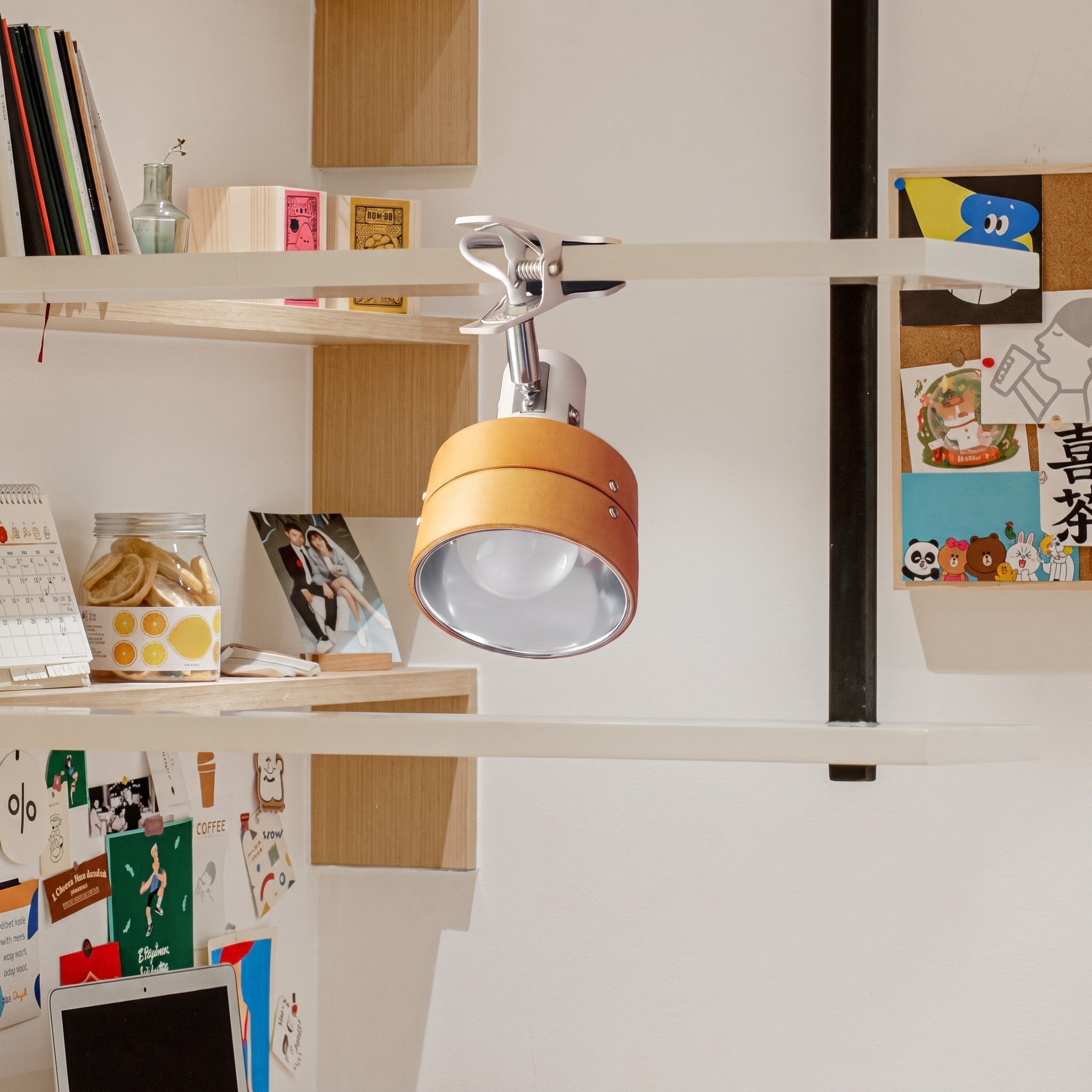Flexible Rund Kopf Klemm Licht für Schreibtisch Bett und Regal
