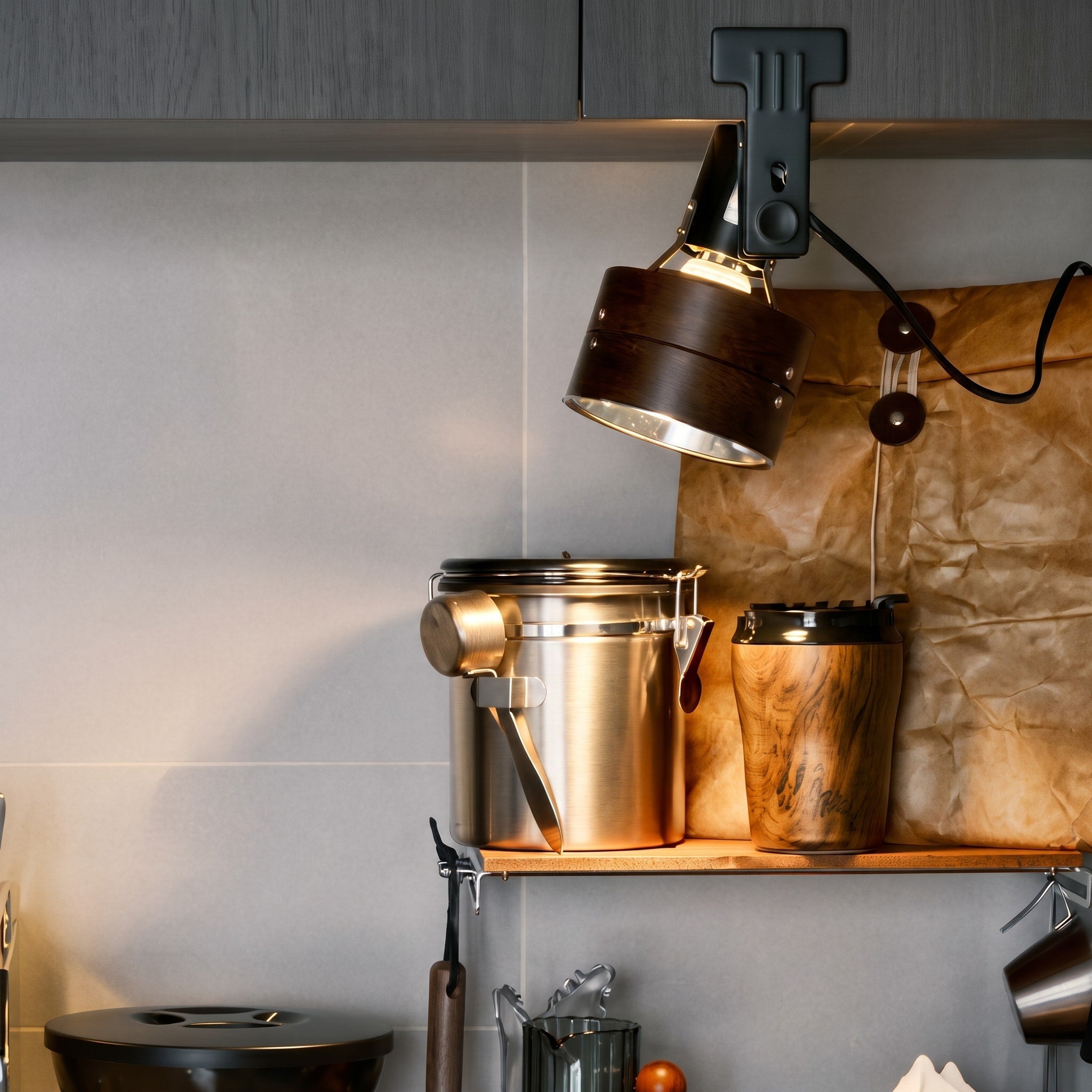 Flexible Rund Kopf Klemm Licht für Schreibtisch Bett und Regal