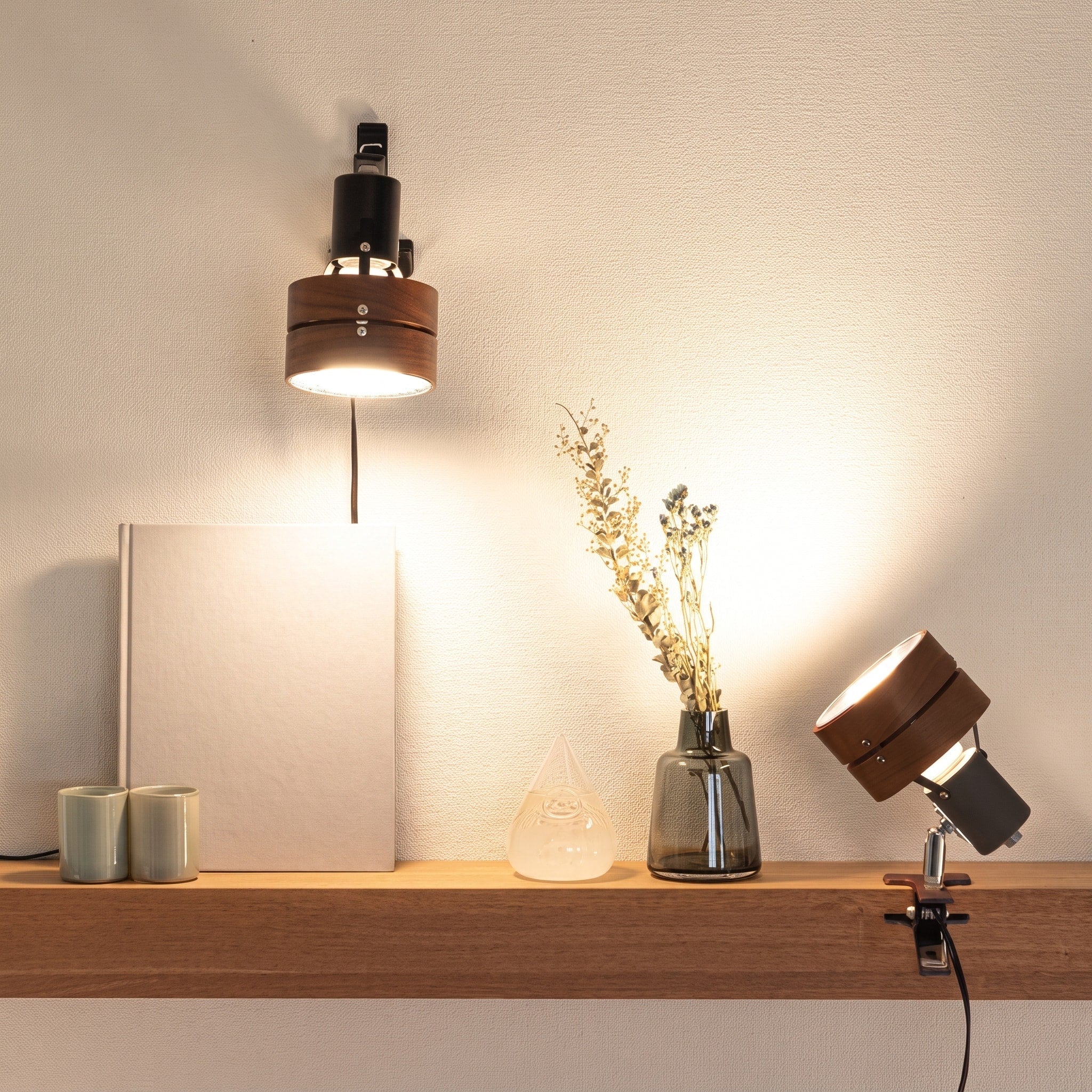 Flexible Rund Kopf Klemm Licht für Schreibtisch Bett und Regal