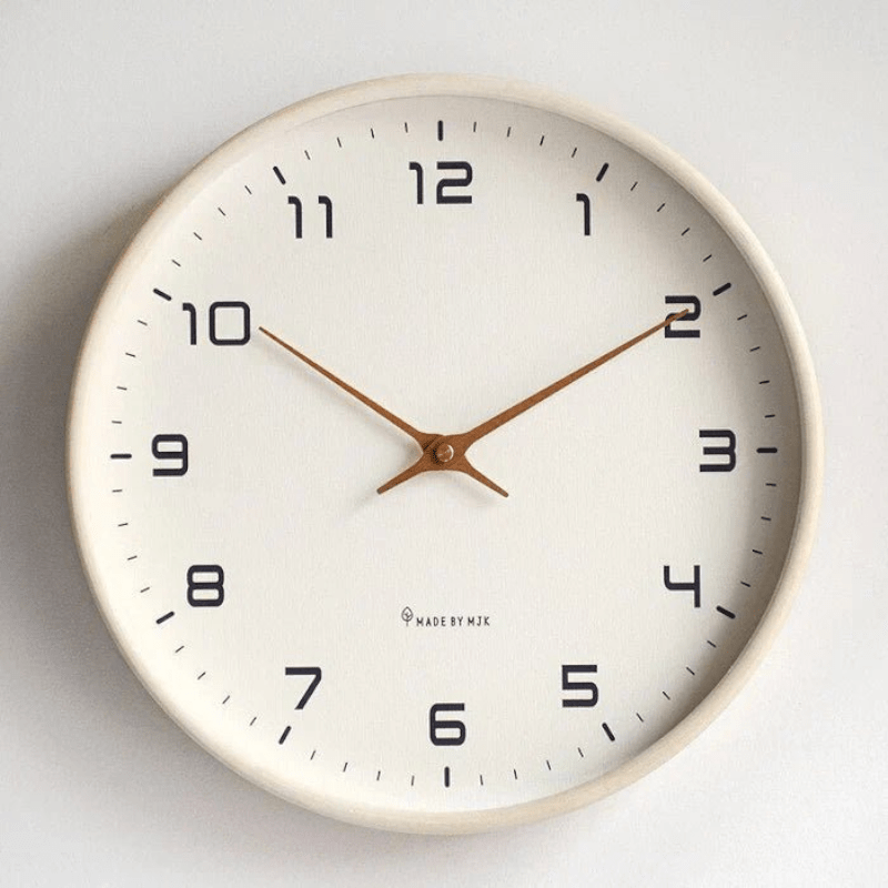 Wooly – Wanduhr im nordischen Design - Wanduhr - Creme - Voldeva