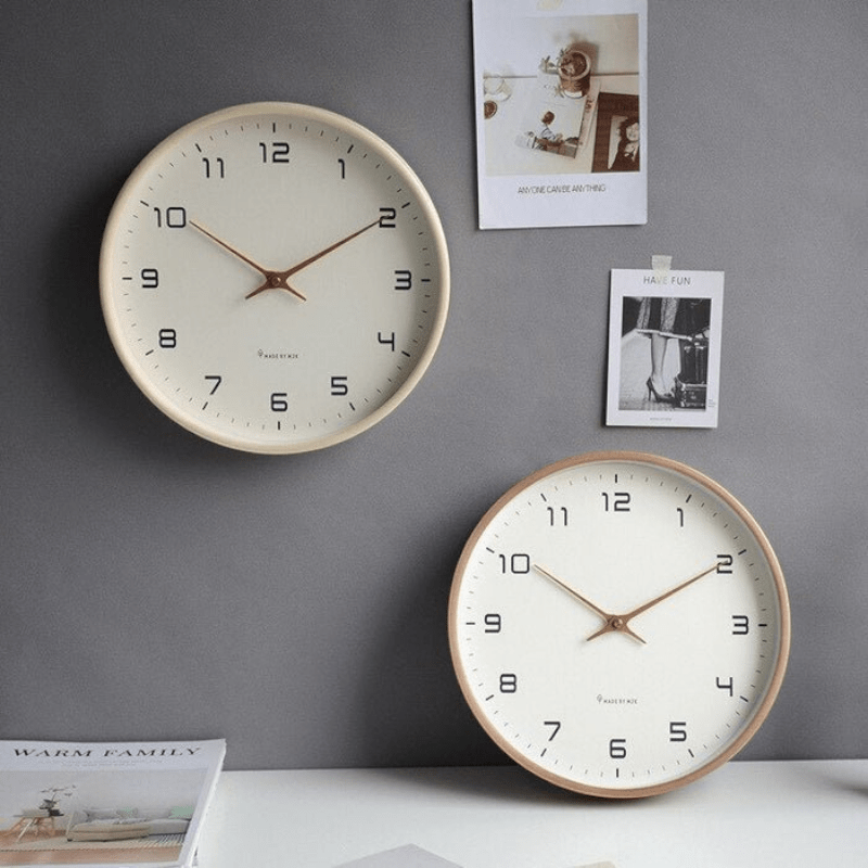 Wooly – Wanduhr im nordischen Design - Wanduhr - Creme - Voldeva