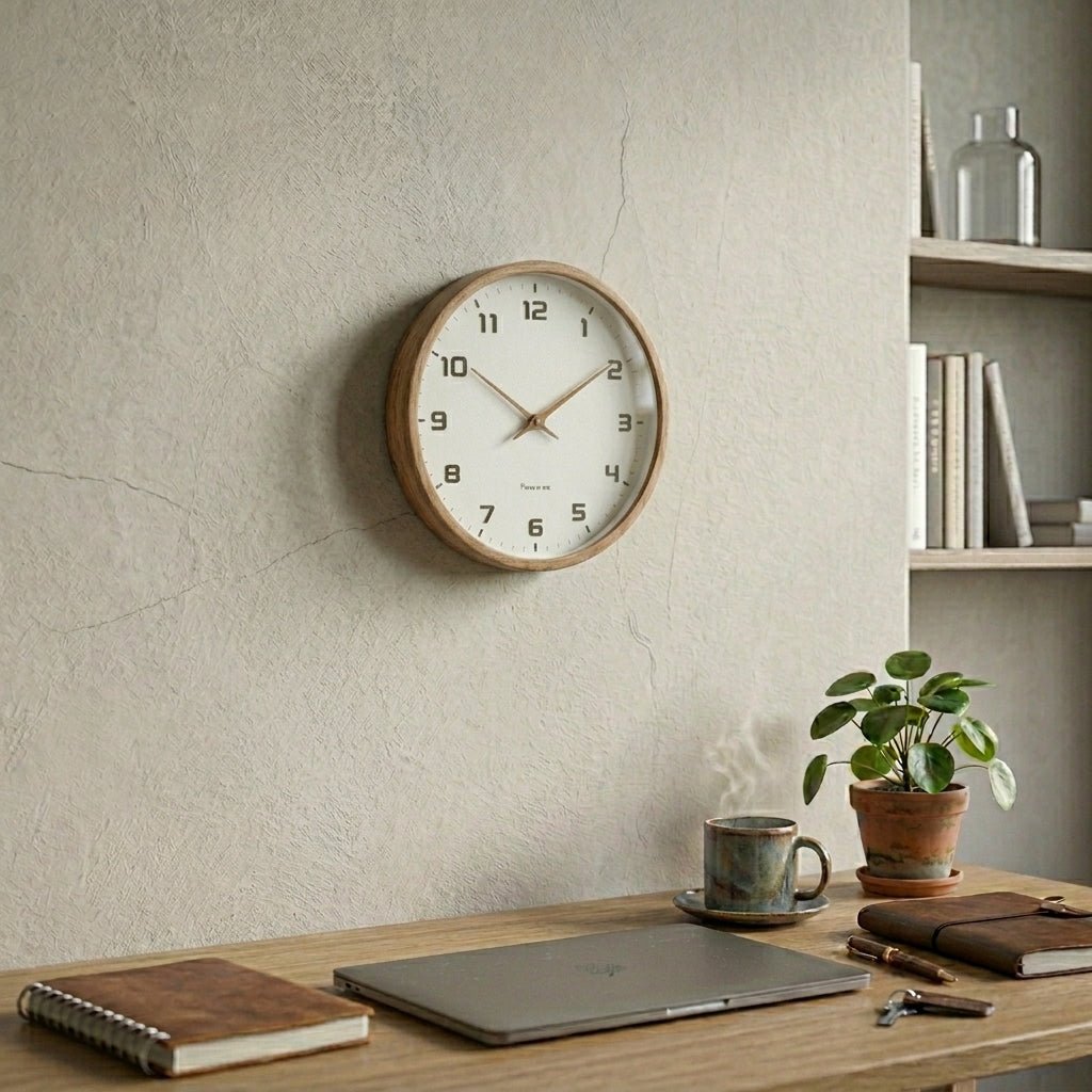 Wooly – Wanduhr im nordischen Design - Wanduhr - Braun  - Voldeva