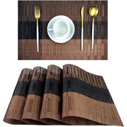 Woven - Tischset im Modernen Streifen - Design - Woven - Tischset - Braun - Voldeva