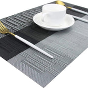 Woven - Tischset im Modernen Streifen - Design - Woven - Tischset - Silber - Voldeva