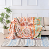 Wurfdecke Mit Blumenmuster Im Boho-Stil