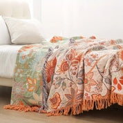 Wurfdecke Mit Blumenmuster Im Boho - Stil - Decke - 200x230 cm - Voldeva