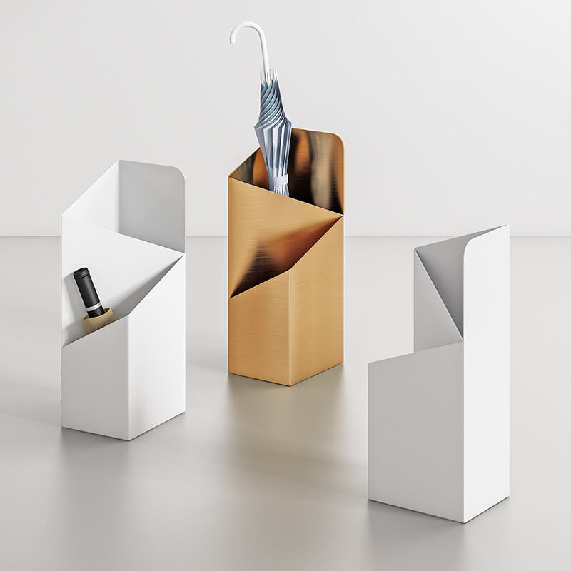 Zola - Geometrischer Regenschirmständer aus Edelstahl im Nordstil - Regenschirmständer - Voldeva
